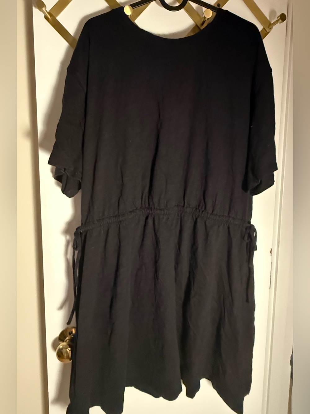Old Navy Women’s Black Short Sleeve Drawstring Waist Dress